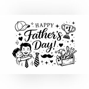 Handmade 50count “Happy Father’s Day” Stickers